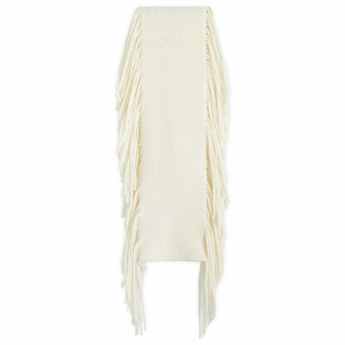 Holzweiler Women's Tassel Scarf in Ecru 