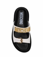 MOSCHINO - 40mm Moschino Lettering Leather Sandals