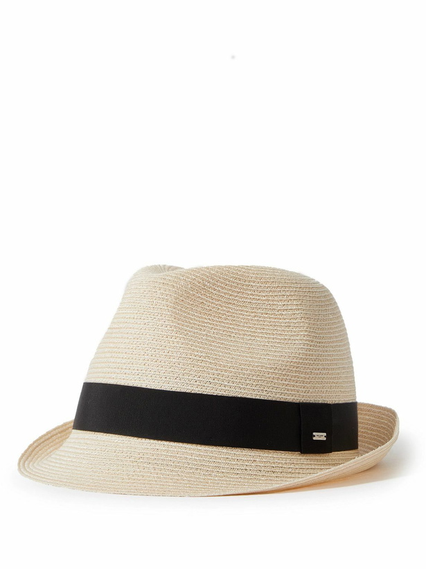 Photo: SAINT LAURENT - Grosgrain-Trimmed Hemp Fedora - Neutrals