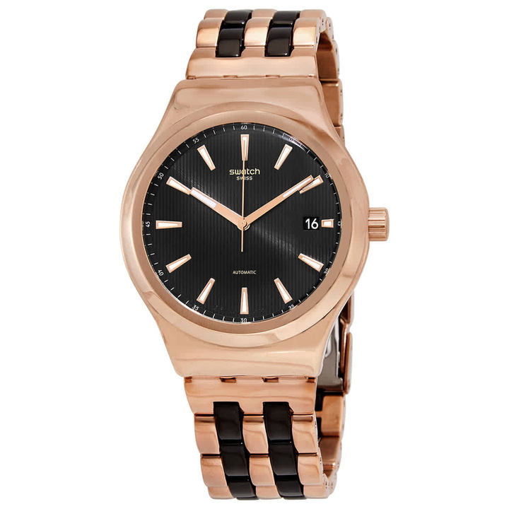 Photo: Swatch Sistem Dafne Automatic Black Dial Mens Watch YIG400G