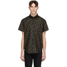 Naked and Famous Denim Black and Gold Japanese Flowers Easy Shirt