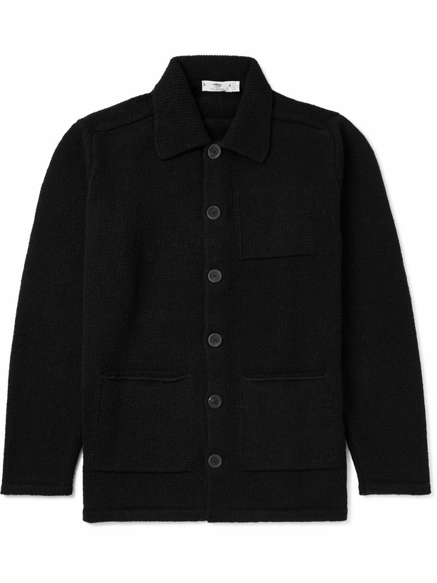 Photo: Inis Meáin - Carpenter's Merino Wool and Cashmere-Blend Cardigan - Black