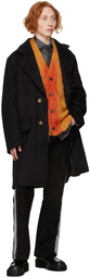 Marni Black Wool Drap Coat