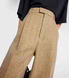 Bottega Veneta Prince of Wales checked wool-blend straight pants