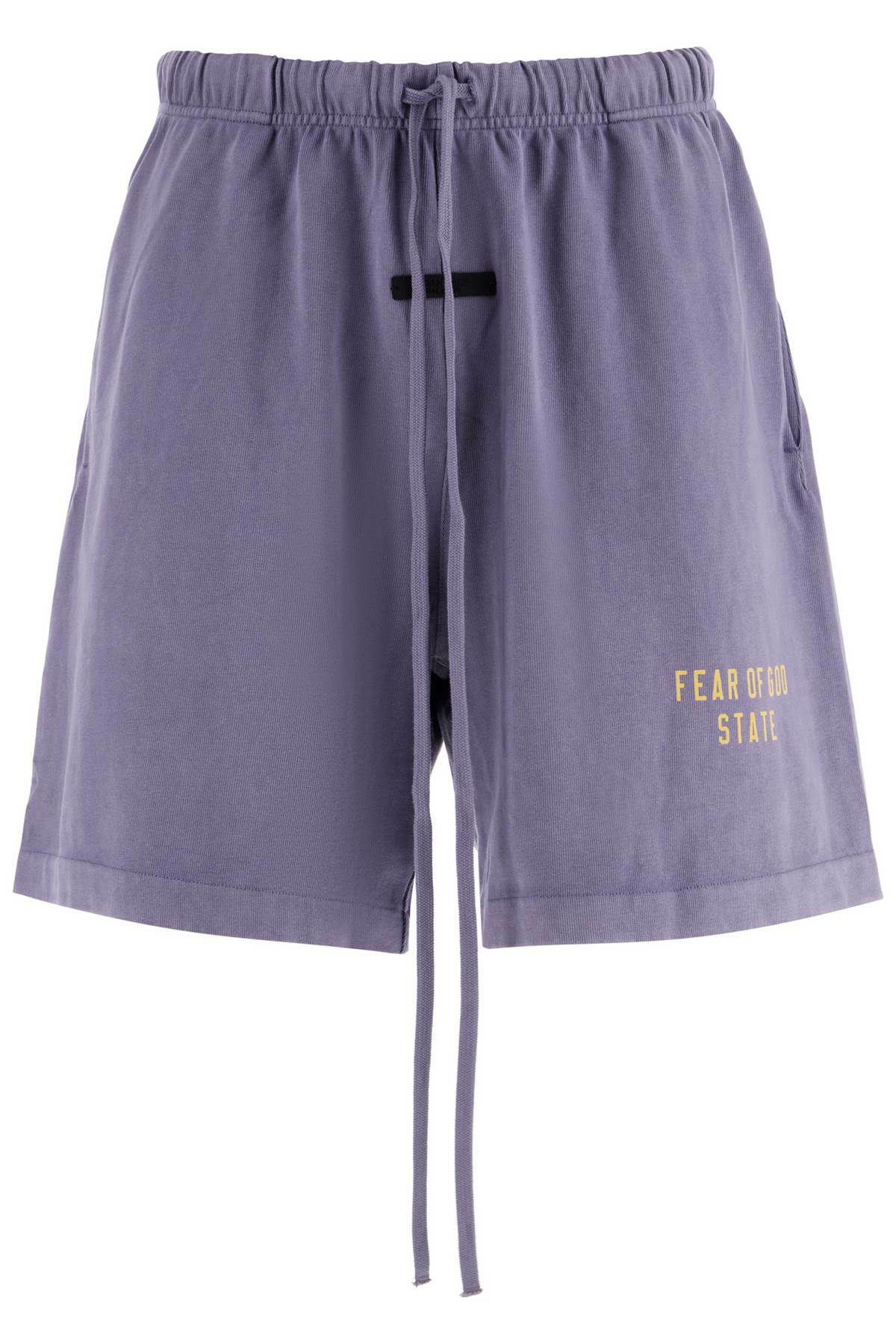 FEAR OF GOD ESSENTIALS heavy jersey soccer shorts Purple Fear Of