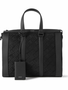 FERRAGAMO - Leather-Trimmed Logo-Jacquard Canvas Tote Bag