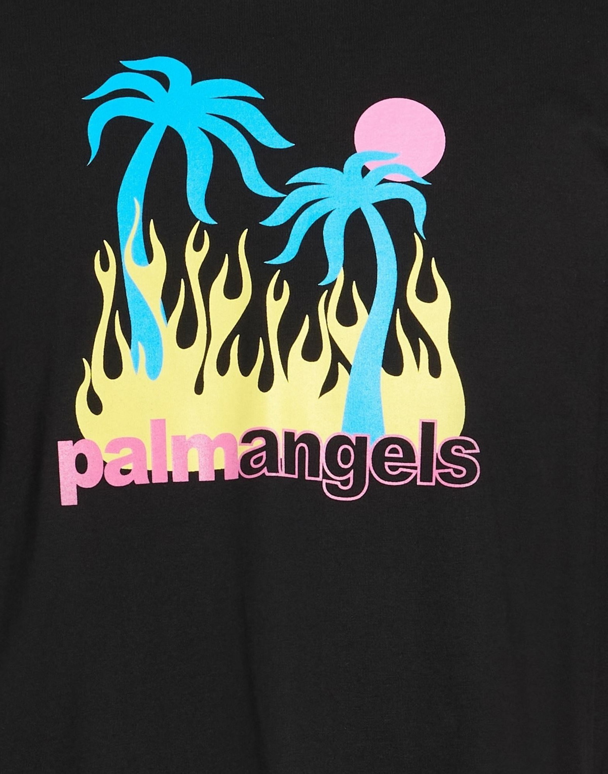 Palm Angels Mens T-shirt in Black