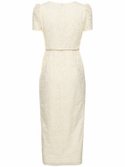 SELF-PORTRAIT Buttoned Lace Short Sleeve Midi Dress