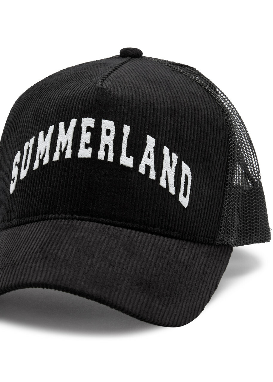 Nahmias Summerland Corduroy Trucker cap - Black - One Size