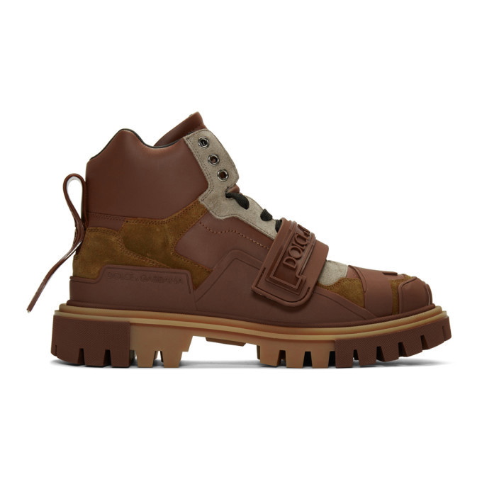 Photo: Dolce and Gabbana Brown Trekking Boots