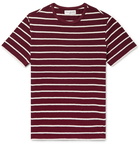 Officine Generale - Striped Cotton-Jersey T-Shirt - Men - Burgundy