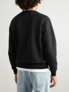 TOM FORD - Logo-Appliquéd Garment-Dyed Cotton-Jersey Sweatshirt - Black