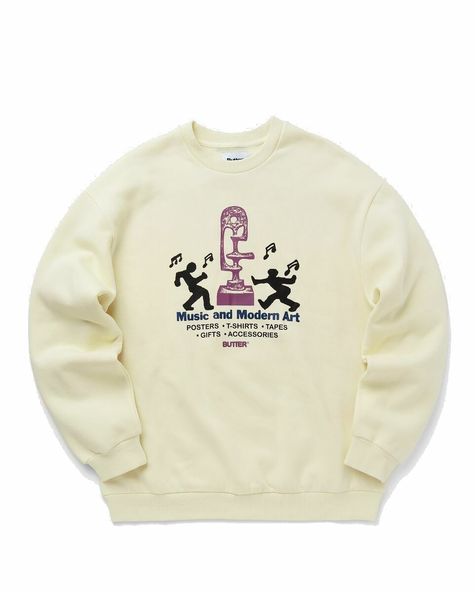Photo: Butter Goods Gallery Crewneck Sweatshirt Beige - Mens - Sweatshirts