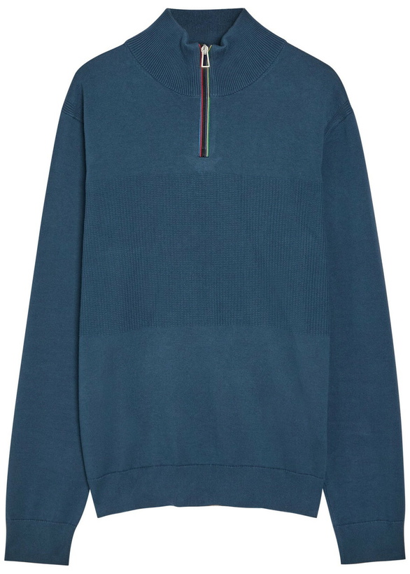 Photo: PS Paul Smith Half-zip Cotton Jumper Blue