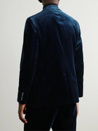 Theory - Slim-Fit Cotton-Blend Velvet Suit Jacket - Blue