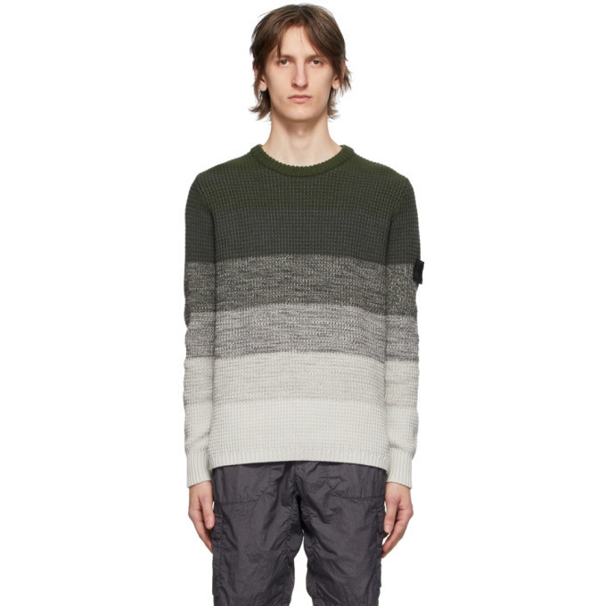 Photo: Stone Island Shadow Project Green Gradient Knit Sweater