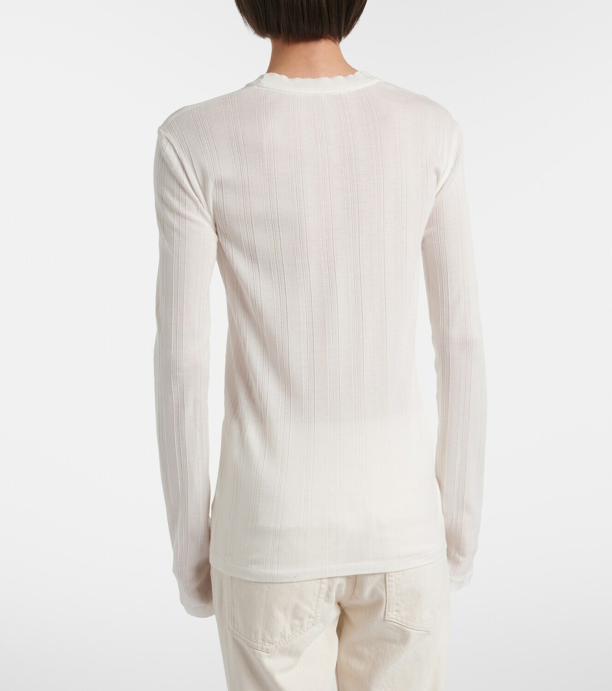 The Row Dantea cotton jersey top
