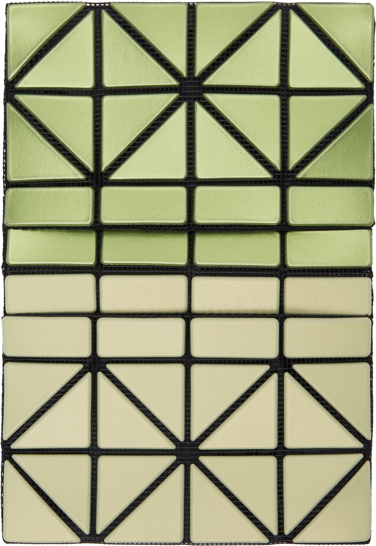 BAO BAO ISSEY MIYAKE Green & Yellow Bifold Card Holder