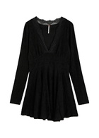 Free People All Yours Bouclé-knit Mini Dress Black