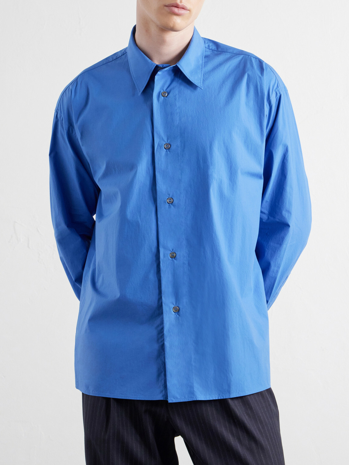 Studio Nicholson - Cotton-Poplin Shirt - Blue