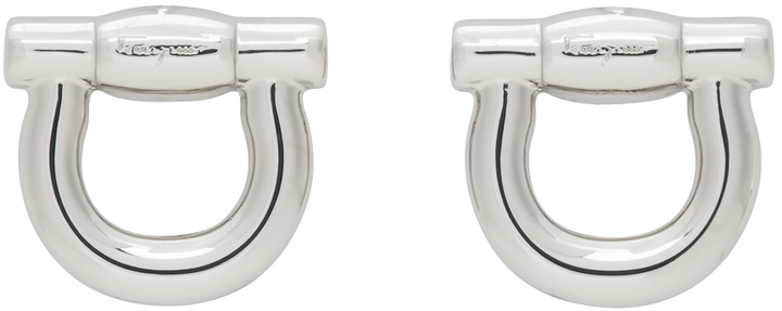 Photo: Salvatore Ferragamo Silver Gancini Cufflinks