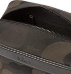 Mulberry - Leather-Trimmed Camouflage-Print Canvas Wash Bag - Green