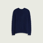 Barbour Men's Scottish Made Cable Crew in Deep Blue