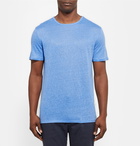 Onia - Chad Mélange Knitted Linen T-Shirt - Men - Light blue