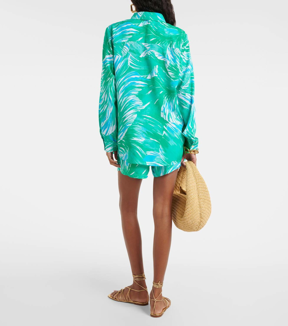 MELISSA ODABASH Women Millie Chain Shirt Long Sleeves