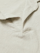 James Perse - Open-Collar Cotton-Jersey Polo Shirt - Gray