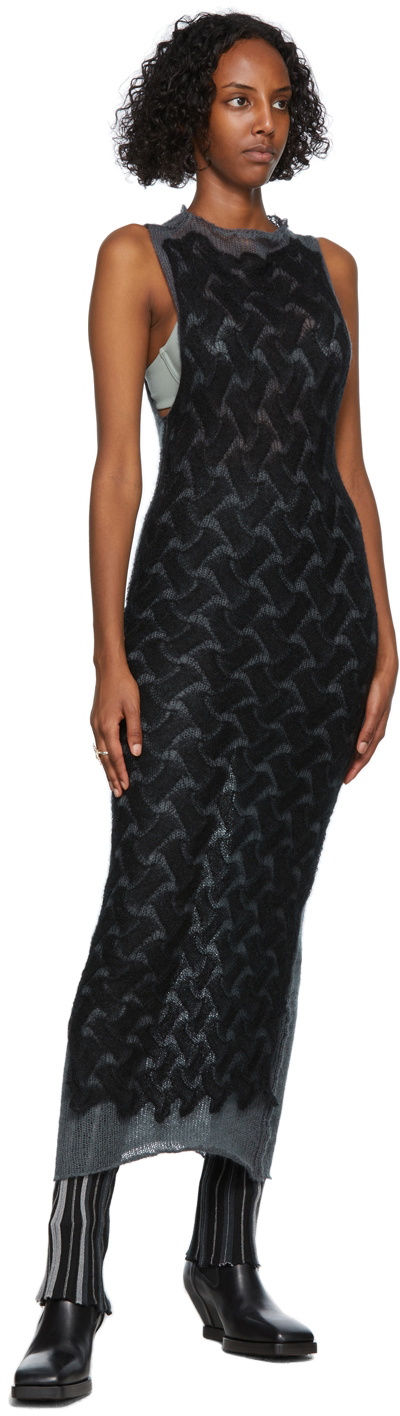 PERVERZE Black & Grey Double Knit Dress