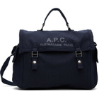 A.P.C. Navy 'Récupération' Messenger Bag