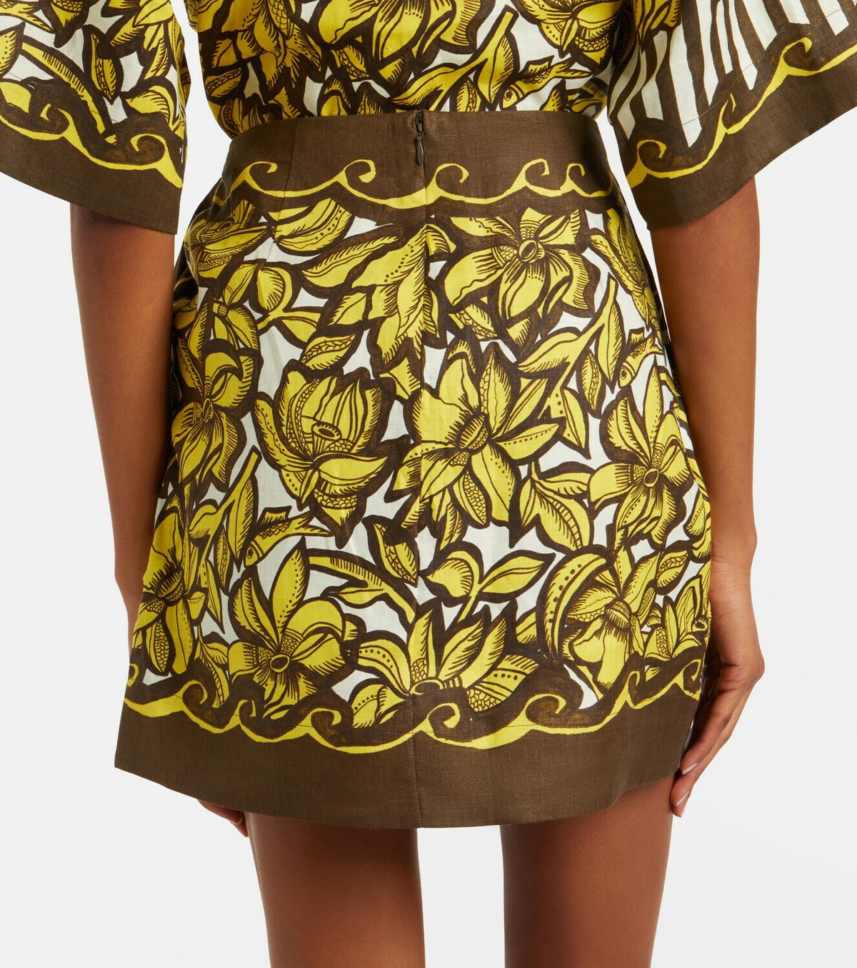 Alémais Mona printed hemp wrap skirt