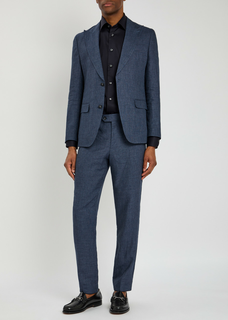 Eton Cotton-twill Shirt Navy