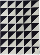 Tekla Navy & White Cashmere Tiles Blanket