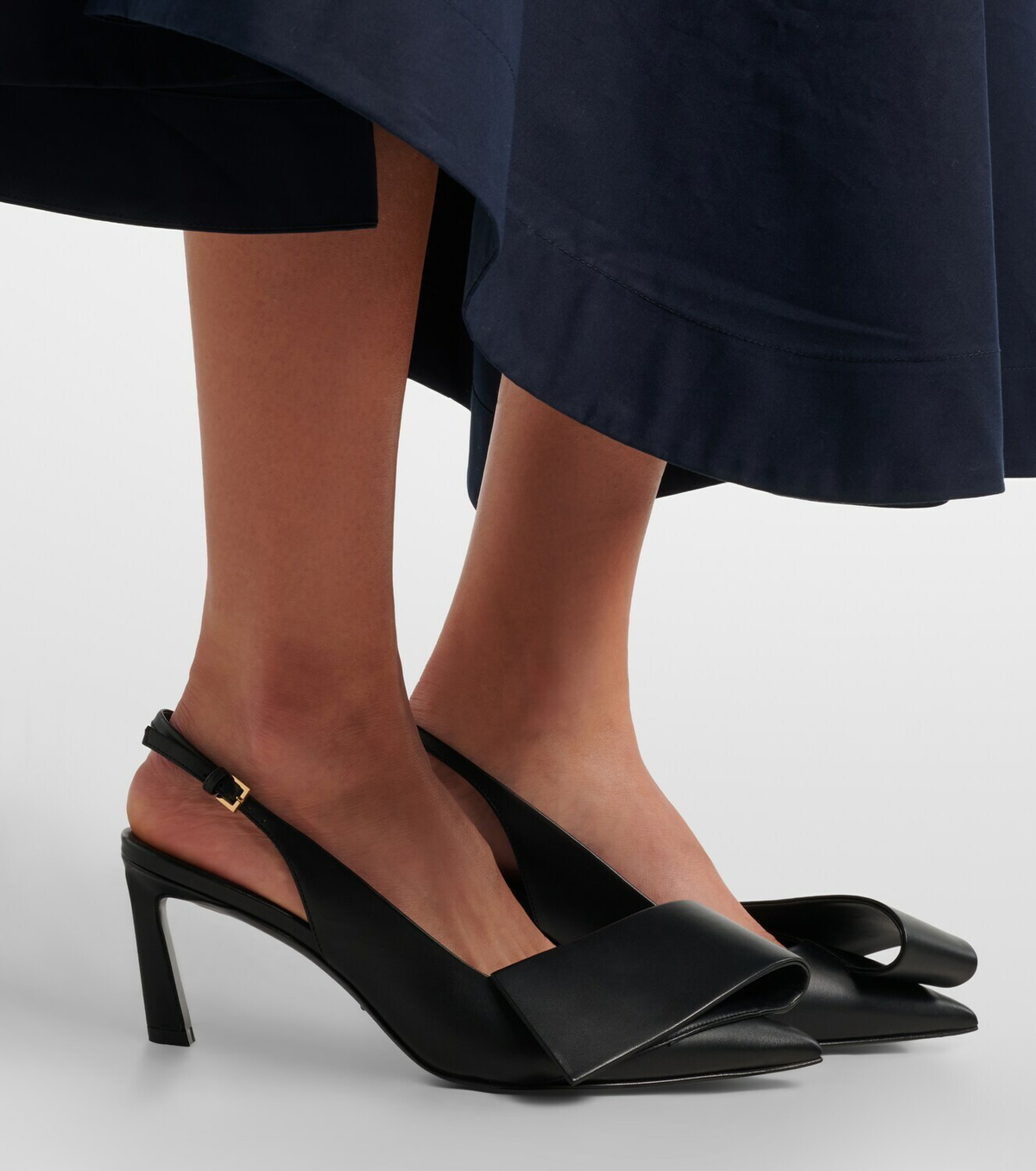 Givenchy Twisted Ribbon leather slingback pumps