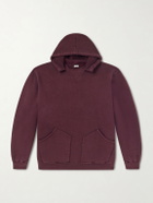 A.PRESSE - Vintage Cotton-Jersey Hoodie - Burgundy