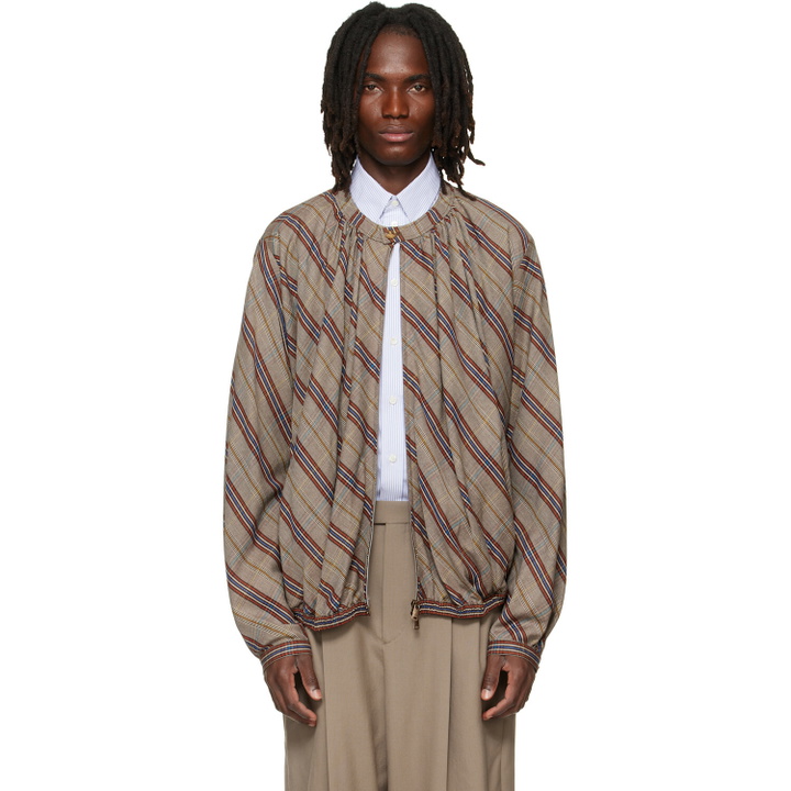 Photo: Vivienne Westwood Beige Gathered Bomber Jacket