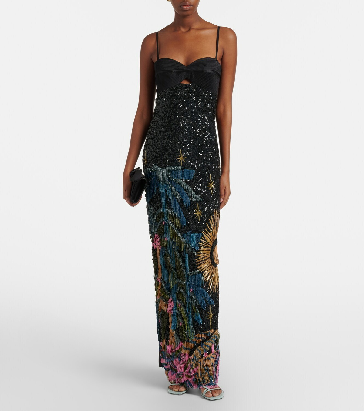 Johanna Ortiz Embellished silk-blend gown