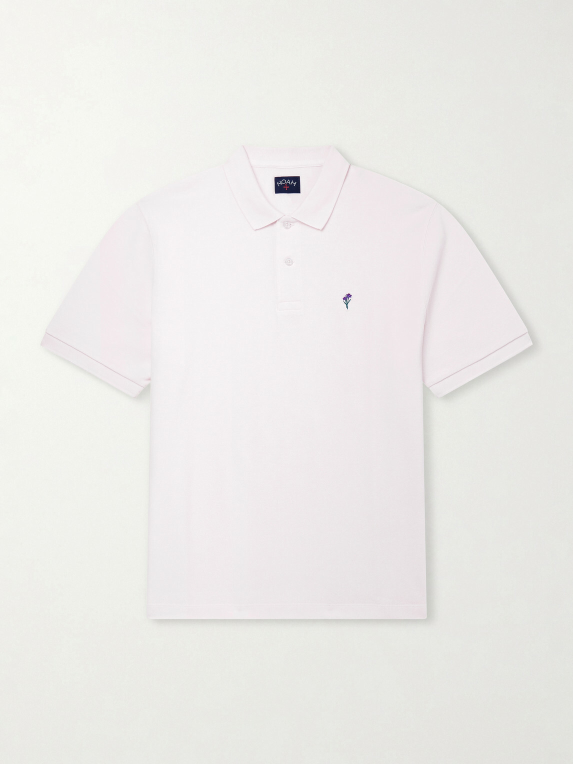Noah - Logo-Embroidered Cotton-Piqué Polo Shirt - Pink