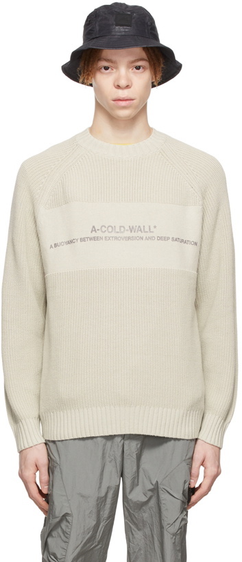 Photo: A-COLD-WALL* Taupe Cotton Sweater