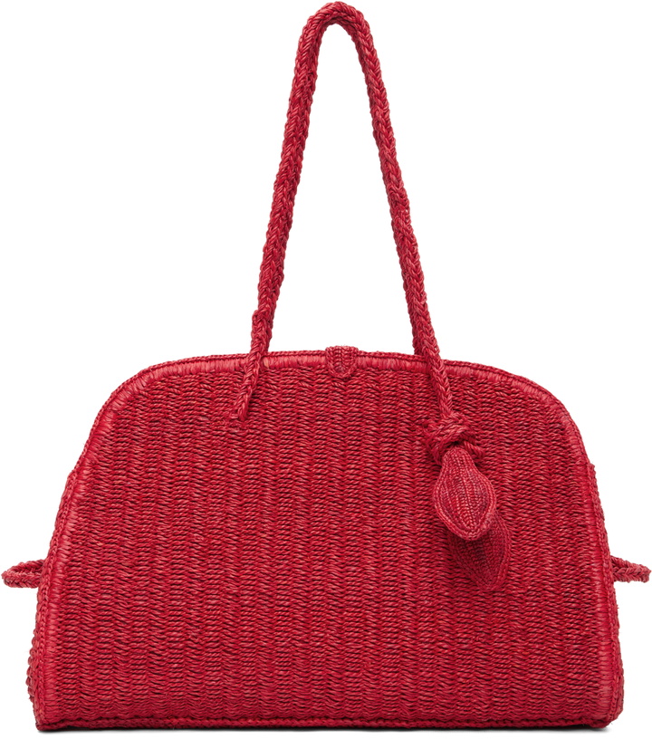 Photo: JACQUEMUS Red 'The raffia Turismo' Bag