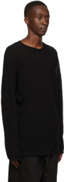 Yohji Yamamoto Black Cotton Sweater