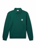 Carhartt WIP - Logo-Appliquéd Stretch-Cotton Jersey Polo Sweatshirt - Green