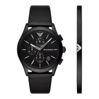 Emporio Armani Paolo Chronograph Quartz Black Dial Mens Watch AR80070SET