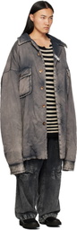 Maison MIHARA YASUHIRO Gray Distressed Huge Puffer Shirt