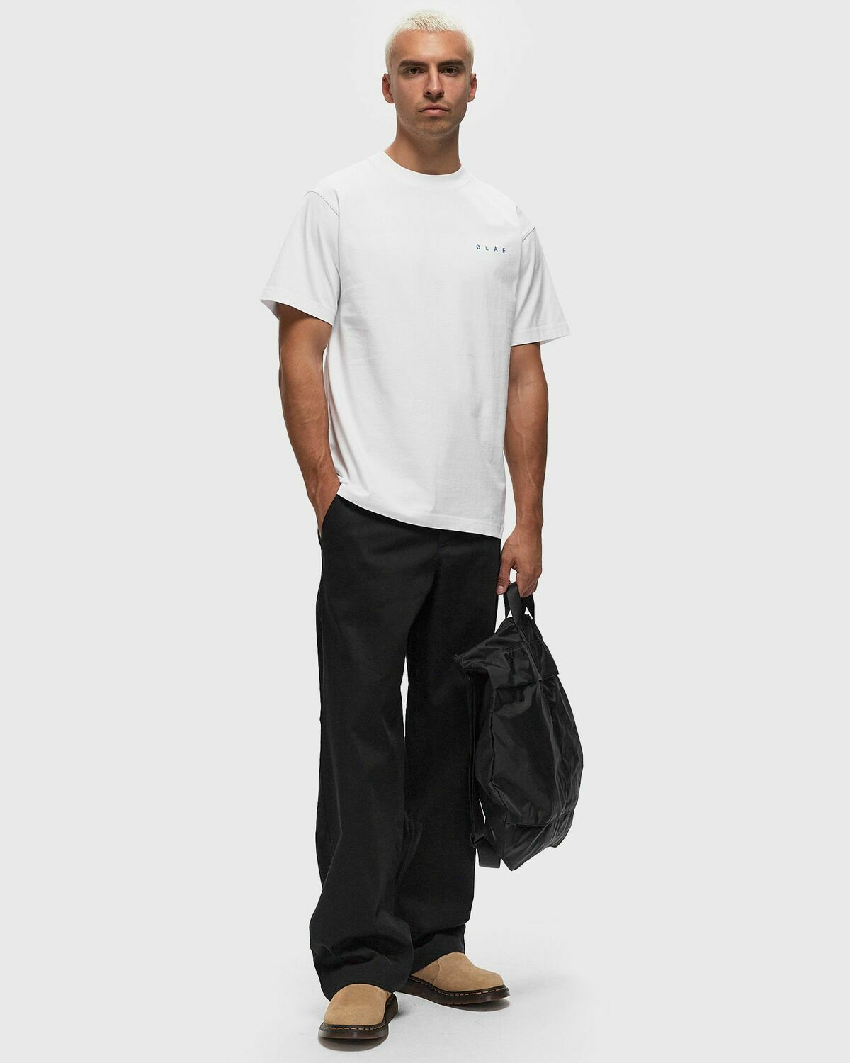 ølåf Scribble Face Tee White Shortsleeves