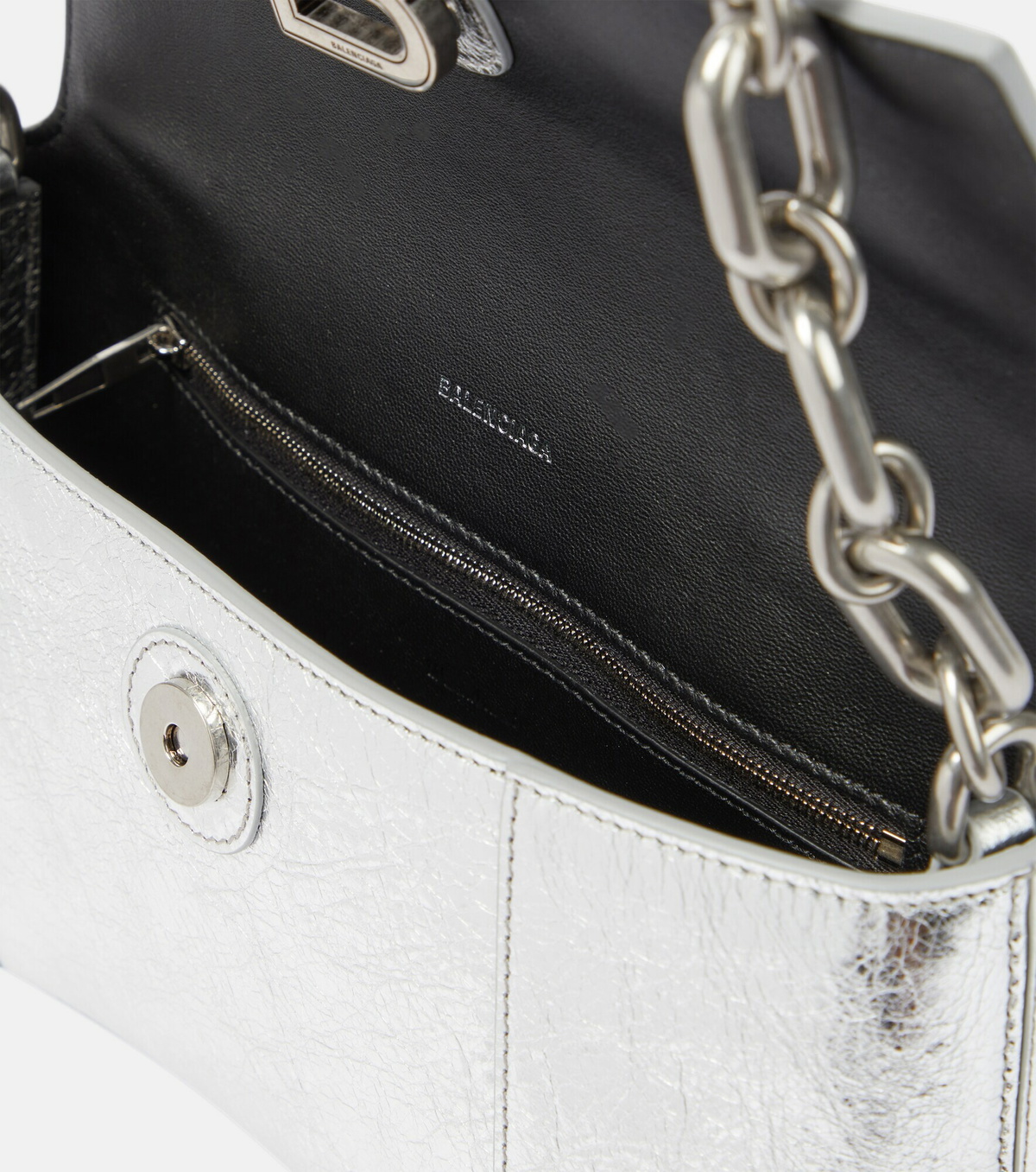 Balenciaga - Downtown XS metallic leather shoulder bag Balenciaga - Downtown XS metallic leather shoulder bag
