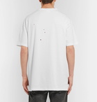 Vetements - Oversized Distressed Printed Cotton-Jersey T-Shirt - Men - White