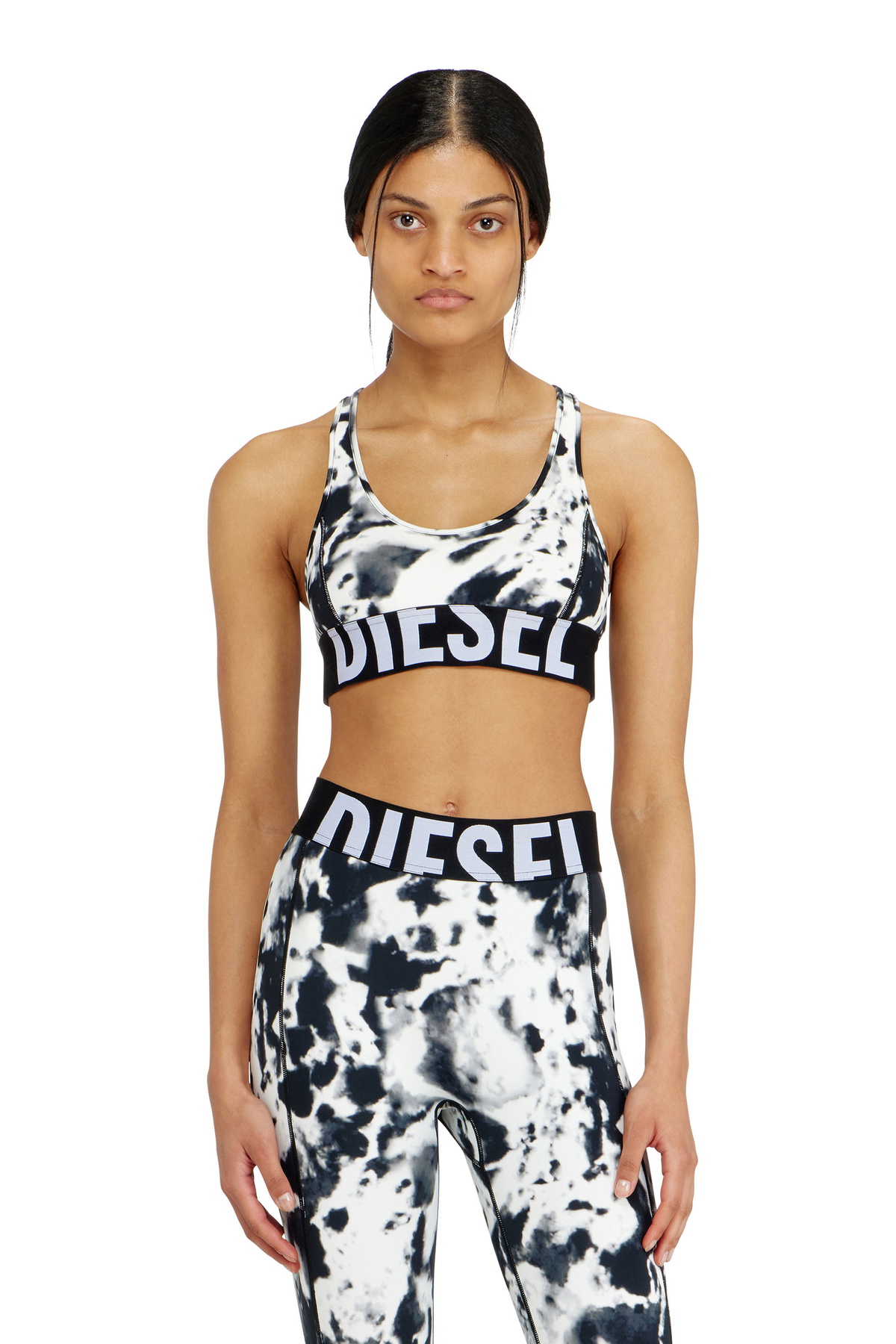 Diesel Sports bra in printed microfibre - Bras Womens in Multicolor